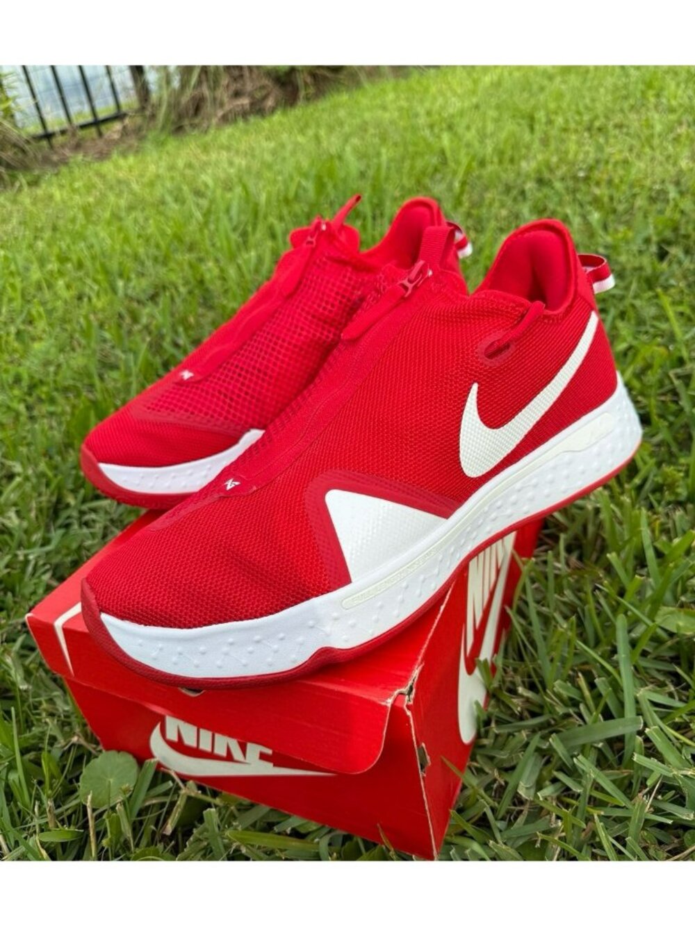 15 MEN'S NIKE PG 4 TB PROMO RED / WHITE SNEAKERS UNIVERSITY RED CW4134-603
